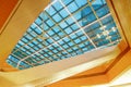 Glass roof  structure of modern commercial building Royalty Free Stock Photo