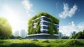 modern business building nature background