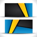 Modern business card - blue and yellow colors