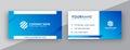 Modern business card design . double sided business card design template . blue business card inspiration