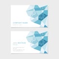 Modern business card with flat abstract triangle p