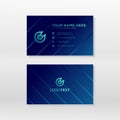 Modern business card gradient color style