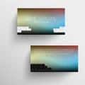 Modern business card template with blurred background Royalty Free Stock Photo