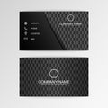 Modern business card template design. With inspiration from the abstract.Contact card for company. Two sided black. Vector illustr Royalty Free Stock Photo