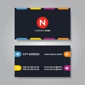 Modern business card template design. Vector illustration. Royalty Free Stock Photo