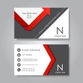 Modern business card template flat design. Vector illustration. Royalty Free Stock Photo