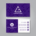 Modern business card template flat design. Vector illustration. Royalty Free Stock Photo