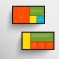 Modern business card template with flat mobile user interface