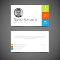 Modern business card template with flat user interface Royalty Free Stock Photo