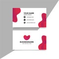 Modern business card template with lots of transparent red colors gray and white backgrounds