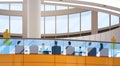 Modern Business Center Office Building Businesspeople Working Meeting Interior Royalty Free Stock Photo