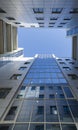 Modern business centre, view from below Royalty Free Stock Photo