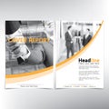 Modern business cover page, vector template