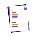 Modern Business Documents Checklist, Folder, and Data Elements Royalty Free Stock Photo