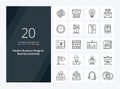 20 Modern Business And Business Essentials Outline icon for presentation