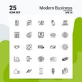 25 Modern Business Icon Set. 100% Editable EPS 10 Files. Business Logo Concept Ideas Line icon design