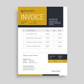 Modern business invoice template design Royalty Free Stock Photo