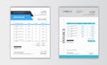 Modern business invoice template design set. Bill form business invoice vector. Corporate invoice template set Royalty Free Stock Photo
