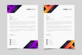 Modern Business Letterhead Design Template. Professional Letterhead Template