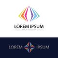 Modern Business Logo Vector Design with Circular Shape and Global Connection Concept Royalty Free Stock Photo