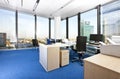 Modern business office with panoramic cityscape