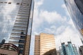 Modern business office skyscrapers with blue sky Royalty Free Stock Photo