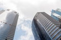 Modern business office skyscrapers at Sheung Wan Hong Kong with blue sky Royalty Free Stock Photo