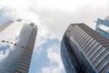 Modern business office skyscrapers at Sheung Wan Hong Kong with blue sky Royalty Free Stock Photo