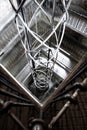 Modern, business-oriented stairwell in an office building