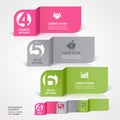 Modern business paper cut infographics template.