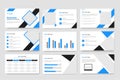 Business PowerPoint presentation slides template design. Use for modern keynote presentation, brochure layout Royalty Free Stock Photo