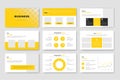 Business PowerPoint presentation slides template design. Use for modern keynote presentation, brochure layout design Royalty Free Stock Photo