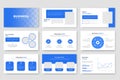 Business PowerPoint presentation slides template design. Use for modern keynote presentation, brochure layout design Royalty Free Stock Photo