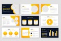 Business PowerPoint presentation slides template design. Use for modern keynote presentation, brochure layout design Royalty Free Stock Photo