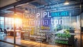 Modern Business Processes Visualized An ERP Tag Cloud Explores Workflow Integration in a Dynamic Workplace