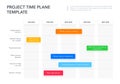 Modern business project time plan template with project tasks in time intervals Royalty Free Stock Photo