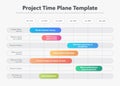 Modern business project time plan template with project tasks in time intervals Royalty Free Stock Photo