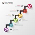 Modern business step by step options. Infographic design template. Vector illustration Royalty Free Stock Photo