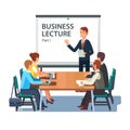 Modern business teacher giving presentation Royalty Free Stock Photo