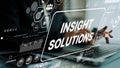 Modern Business Technology with Focus on Insight Solutions for Data Analysis and Decision Making. Asymptotic smart data Royalty Free Stock Photo