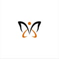 Modern butterfly concept logo design