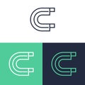 Modern C Logo Design. Abstract Initial Letter C Logo Template