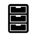 Modern cabinet with drawers, commode, case, chest, rack, storage and organizers for keeping various things and office files, Royalty Free Stock Photo