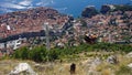 cable car of dubrovnik in croatia Royalty Free Stock Photo