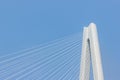 Modern cable-stayed bridge background Royalty Free Stock Photo