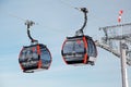 Modern cableway in ski resort Tatranska Lomnica, Slovakia Royalty Free Stock Photo