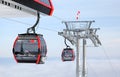 Modern cableway in ski resort Tatranska Lomnica, Slovakia Royalty Free Stock Photo