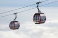 Modern cableway in ski resort Tatranska Lomnica, Slovakia Royalty Free Stock Photo