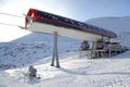 Modern cableway in ski resort Tatranska Lomnica, Slovakia Royalty Free Stock Photo