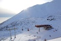 Modern cableway in ski resort Tatranska Lomnica, Slovakia Royalty Free Stock Photo